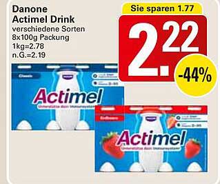 Danone Actimel Drink 8x100g Packung - verschiedene Sorten