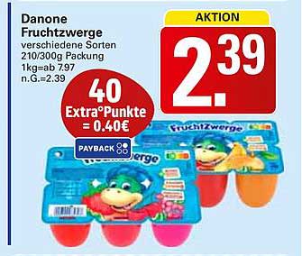 Danone Fruchtzwerge verschiedene Sorten 210/300g Packung