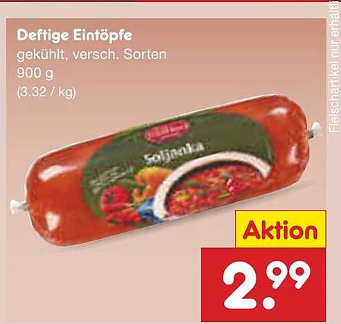 Deftige Eintöpfe - gekühlt, verschiedene Sorten, 900 g