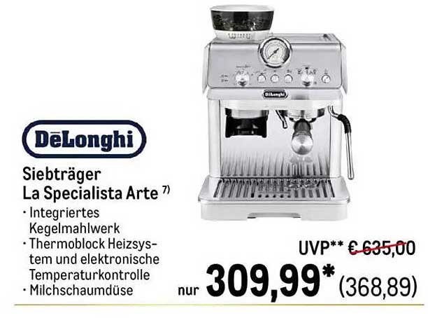 DeLonghi Siebträger La Specialista Arte