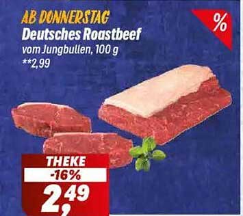 Deutsches Roastbeef vom Jungbullen, 100 g