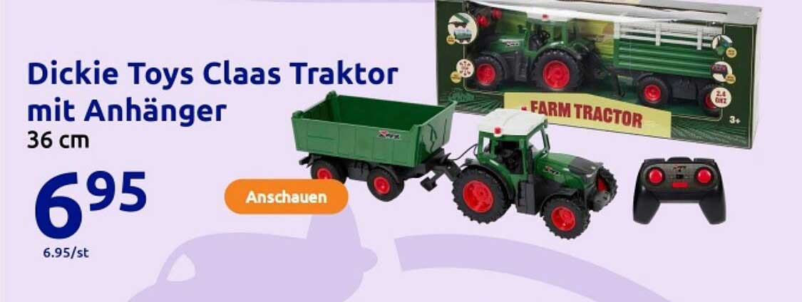 Dickie Toys Claas Traktor mit Anhänger - 36 cm