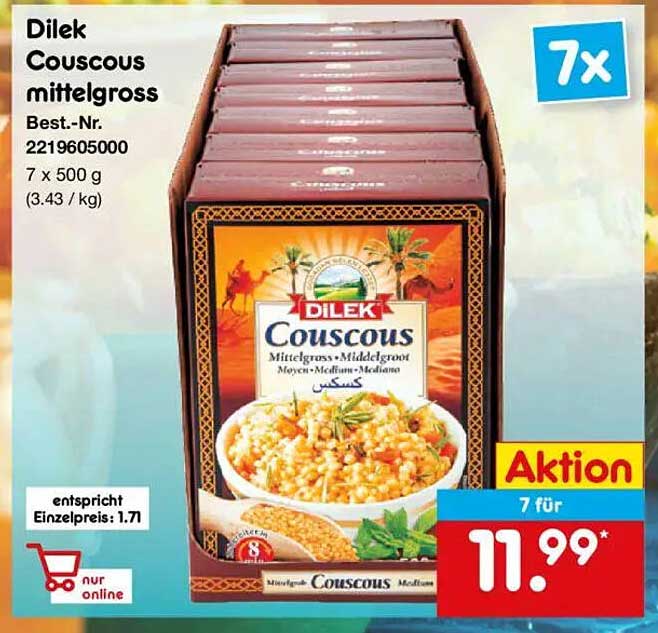 Dilek Couscous mittelgross 7 x 500 g
