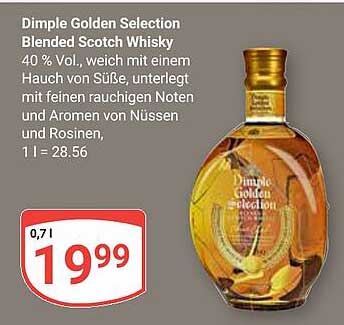 Dimple Golden Selection Blended Scotch Whisky 0,7 l