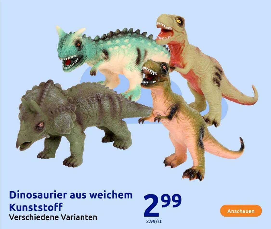 Dinosaurier aus weichem Kunststoff - Verschiedene Varianten