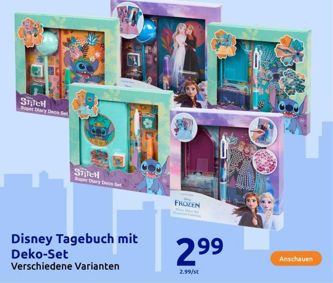 Disney Tagebuch mit Deko-Set - Verschiedene Varianten