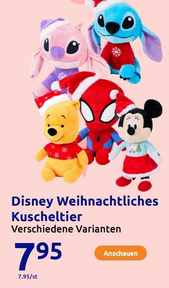 Disney Weihnachtliches Kuscheltier - Verschiedene Varianten