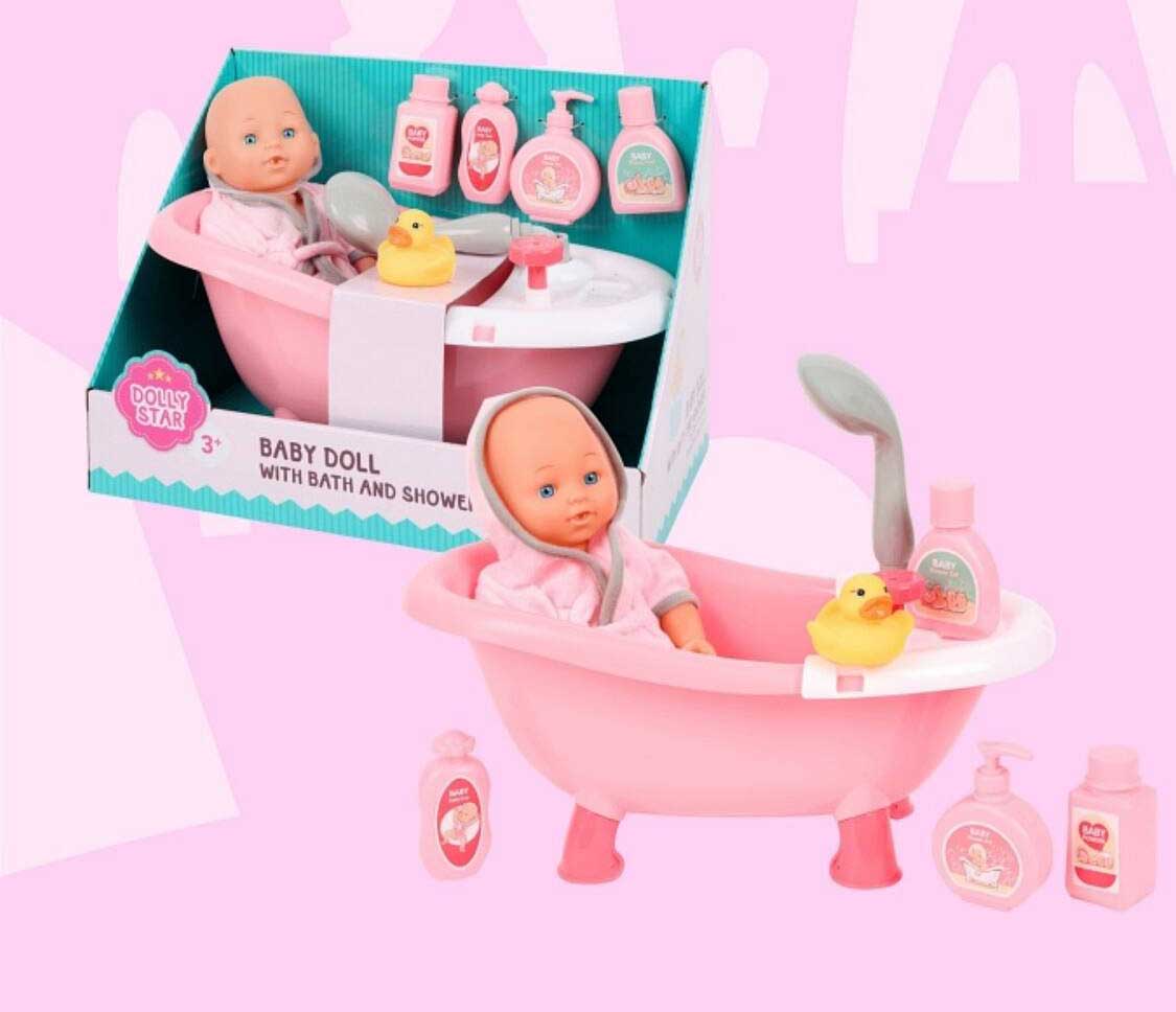 Dolly Star Baby Doll mit Bad und Dusche