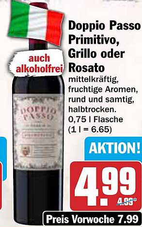 Doppio Passo Primitivo, Grillo oder Rosato