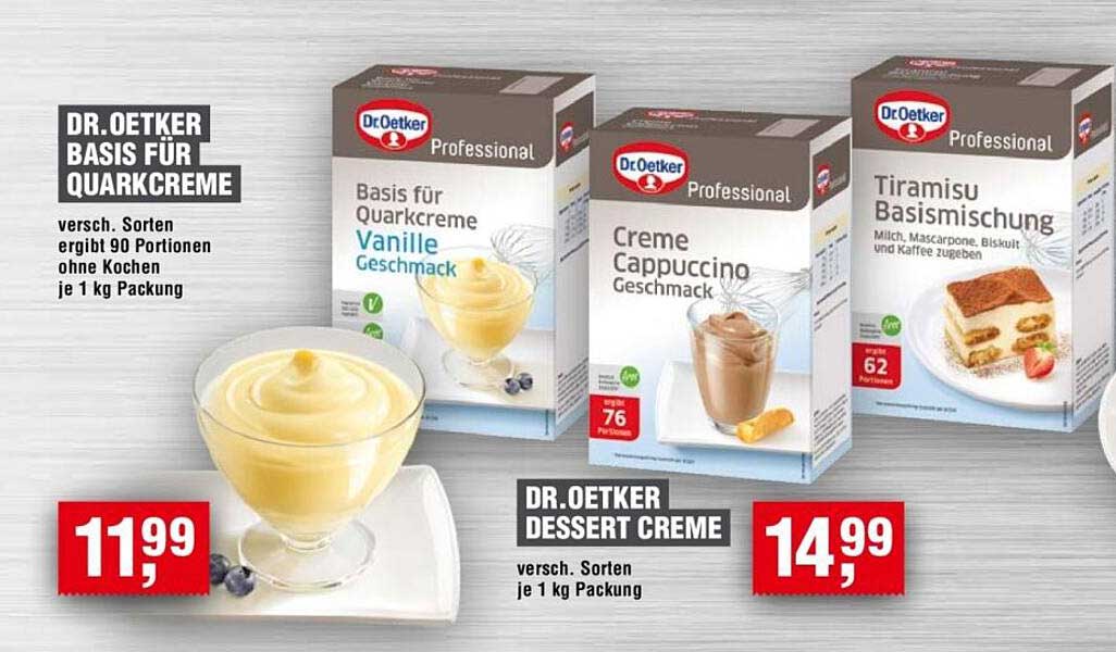 DR. OETKER BASIS FÜR QUARKCREME - Vanillegeschmack
