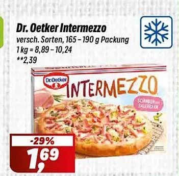 Dr. Oetker Intermezzo verschiedene Sorten, 165–190 g Packung