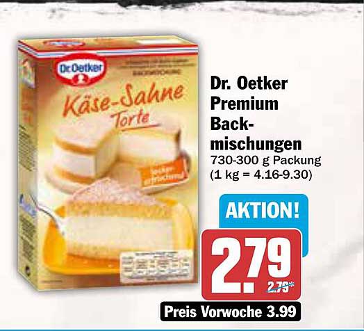 Dr. Oetker Käse-Sahne Backmischungen