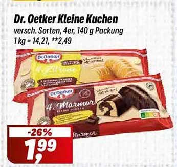 Dr. Oetker Kleine Kuchen versch. Sorten, 4er, 140 g Packung