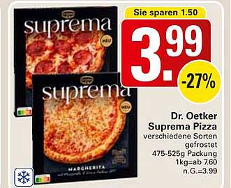 Dr. Oetker Suprema Pizza verschiedene Sorten gefrostet