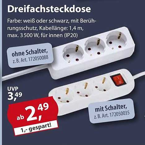 Dreifachsteckdose