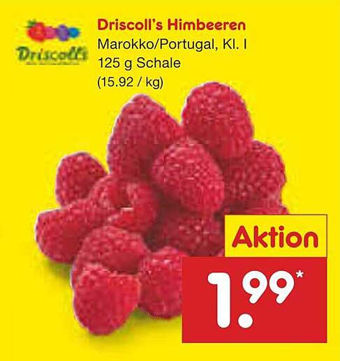 Driscoll's Himbeeren Marokko/Portugal, Kl. I 125 g Schale