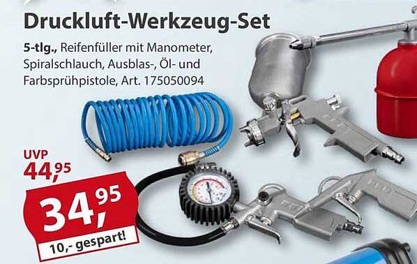 Druckluft-Werkzeug-Set 5-tlg.