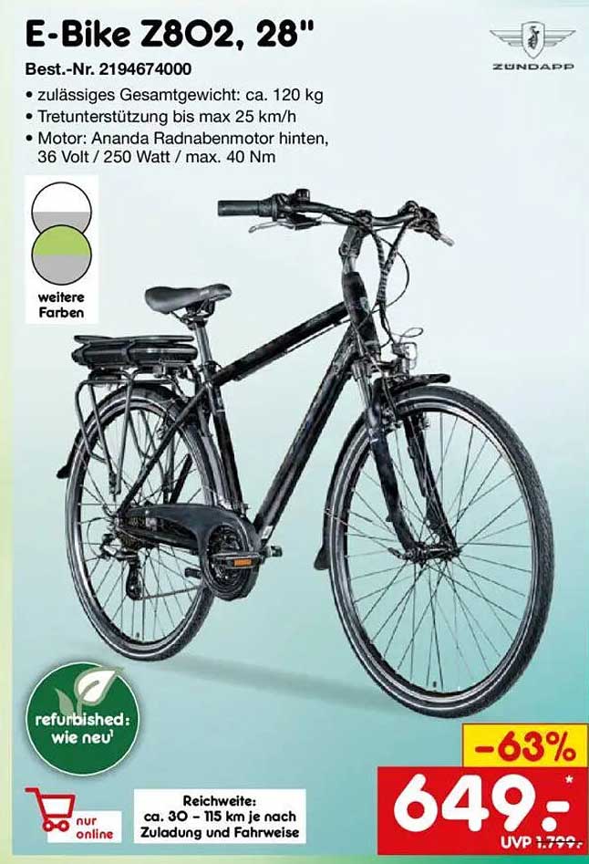 E-Bike Z80, 28"