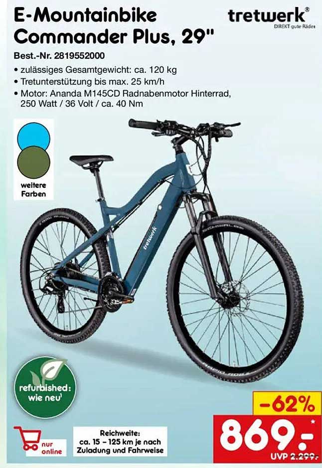 E-Mountainbike Commander Plus, 29"