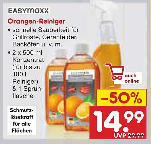 EASYMAXX Orangen-Reiniger 2 x 500 ml Konzentrate