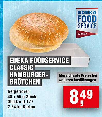 EDEKA FOOD SERVICE CLASSIC HAMBURGER-BRÖTCHEN