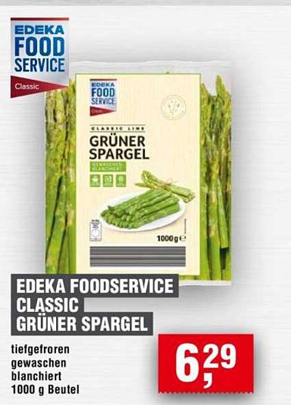 EDEKA FOODSERVICE CLASSIC GRÜNER SPARGEL 1000 g Beutel