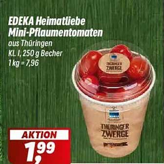 EDEKA Heimatliebe Mini-Pflaumentomaten aus Thüringen 250 g Becher