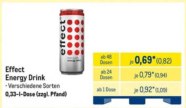 Effect Energy Drink – Verschiedene Sorten (0,33-l-Dose)