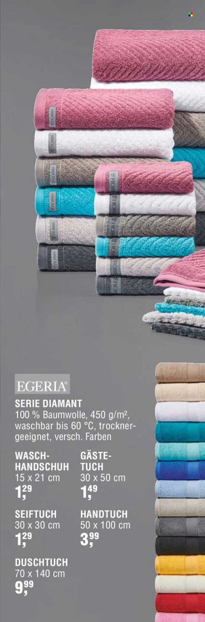 EGERIA Serie Diamant - Hochwertige Handtücher und Zubehör