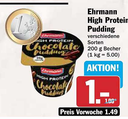 Ehrmann High Protein Pudding verschiedene Sorten 200 g Becher