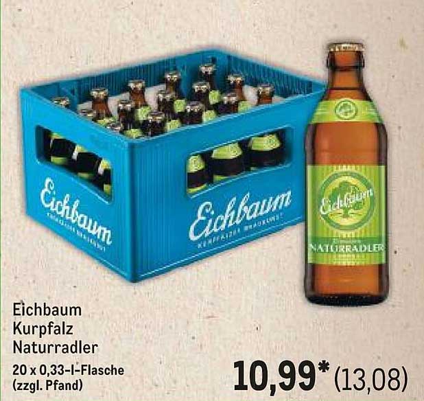 Eichbaum Kurpfalz Naturradler 20 x 0,33-l-Flasche (zzgl. Pfand)
