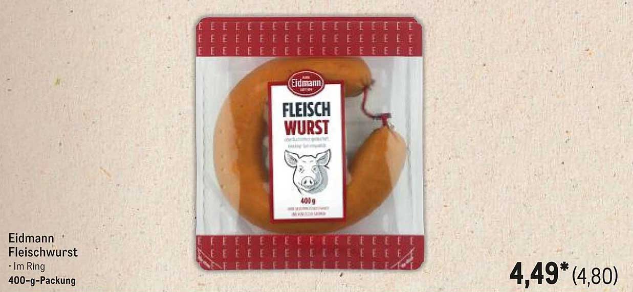 Eidmann Fleischwurst im Ring 400-g-Packung