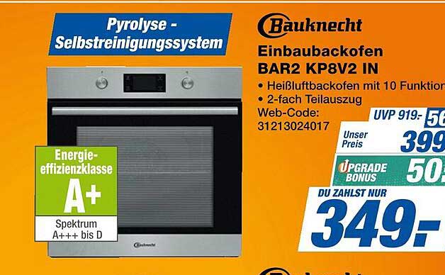 Einbaubackofen Bauknecht BAR2 KP8V2 IN