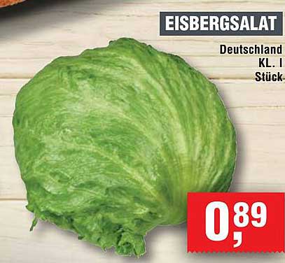 EISBERGSALAT Deutschland KL. I Stück