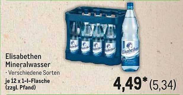 Elisabethen Mineralwasser – 12 x 1-L-Flasche
