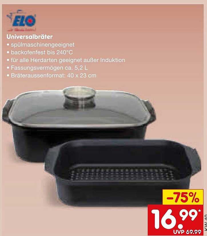 ELO Universalbräter - Spülmaschinengeeignet, Backofenfest bis 240°C
