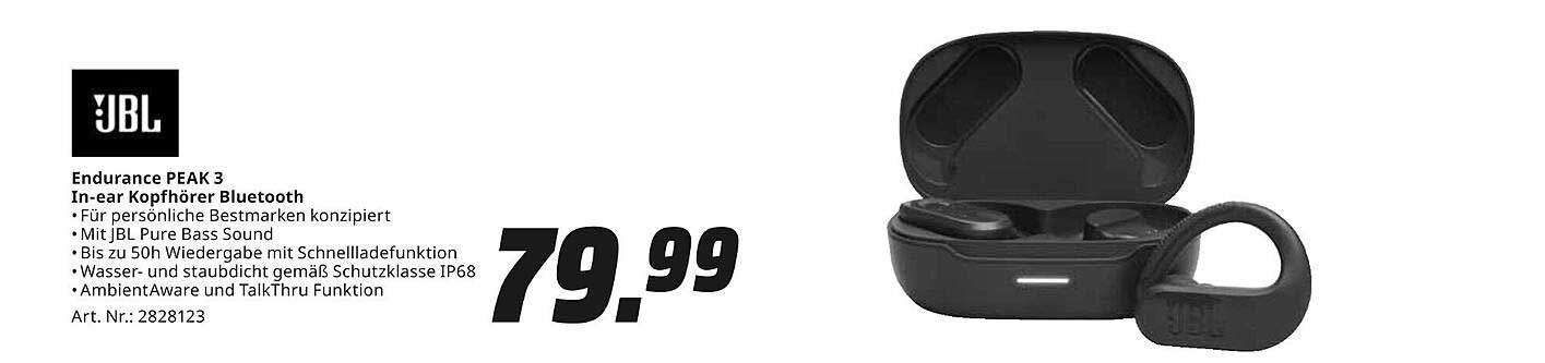 Endurance PEAK 3 In-ear Kopfhörer Bluetooth