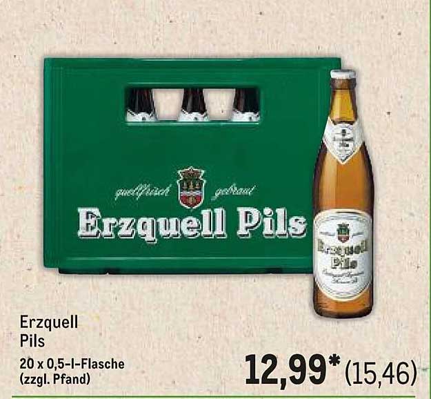 Erzquell Pils 20 x 0,5 l-Flasche (zzgl. Pfand)