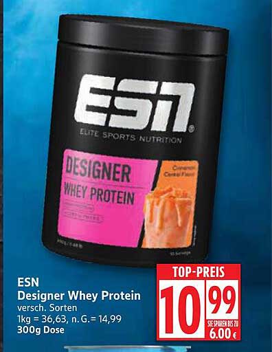 ESN Designer Whey Protein 300g Dose in verschiedenen Sorten