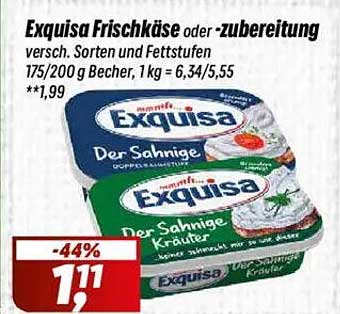Exquisa Frischkäse oder -zubereitung 175/200 g Becher