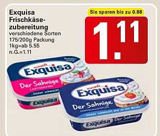 Exquisa Frischkäse-Zubereitung verschiedene Sorten 175/200g