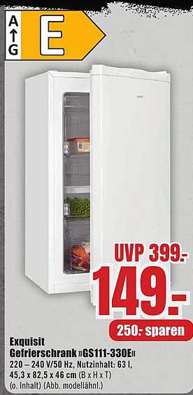 Exquisit Gefrierschrank GS111-330E