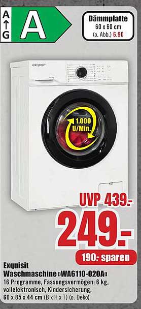Exquisit Waschmaschine »WA6110-020A«