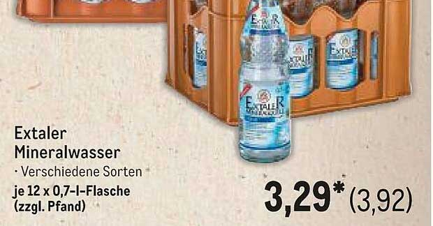 Extaler Mineralwasser – 12 x 0,7 l-Flasche