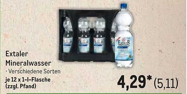 Extaler Mineralwasser - Verschiedene Sorten 12 x 1 l