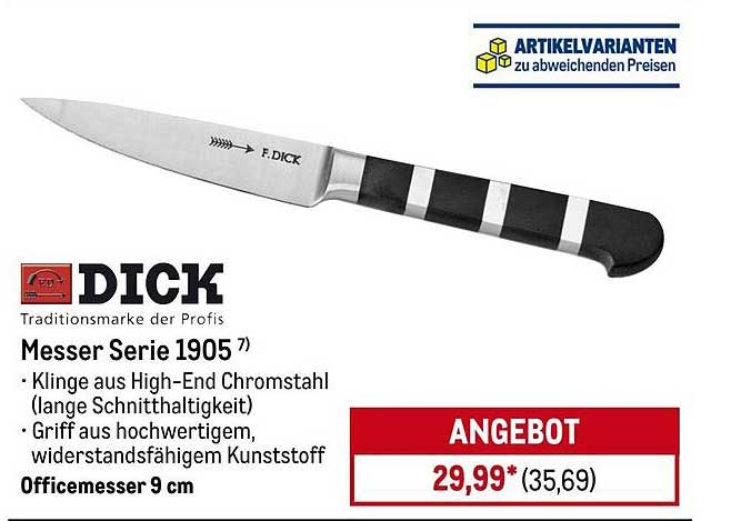 F. DICK Messer Serie 1905 – Officemesser 9 cm