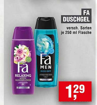 FA Duschgel in verschiedenen Sorten je 250 ml Flasche
