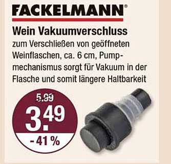 FACKELMANN Wein Vakuumverschluss