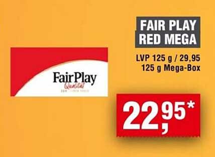 FAIR PLAY RED MEGA 125 g Mega-Box