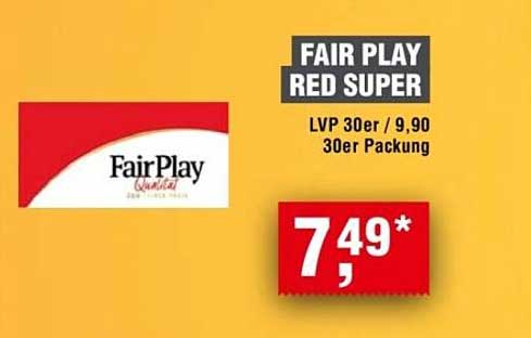 Fair Play Red Super - 30er Packung